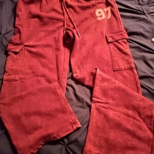 No Boundaries Burgundy Sweatpants